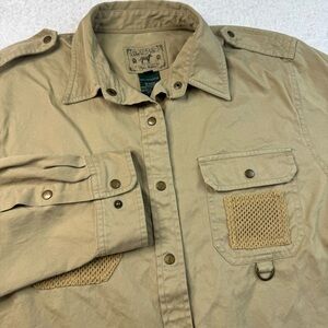 Lauren Ralph Lauren Safari Top Womens‎ Large Field Shirt Utility Pockets Shirt L